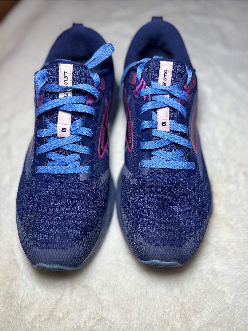 Brooks Levitate GTS 6 Running Shoes Navy Pink Purple Women’s 7.5